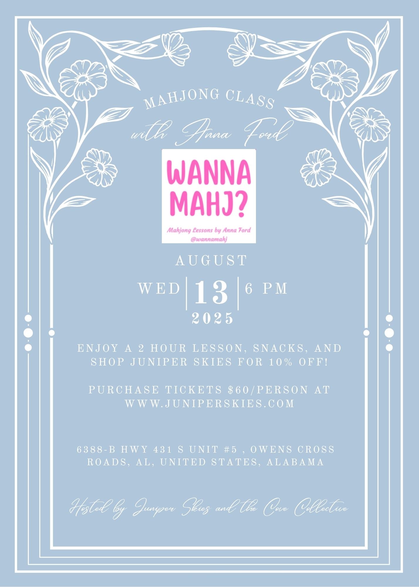 Mahjong class with Anna Ford of Wanna Maj?