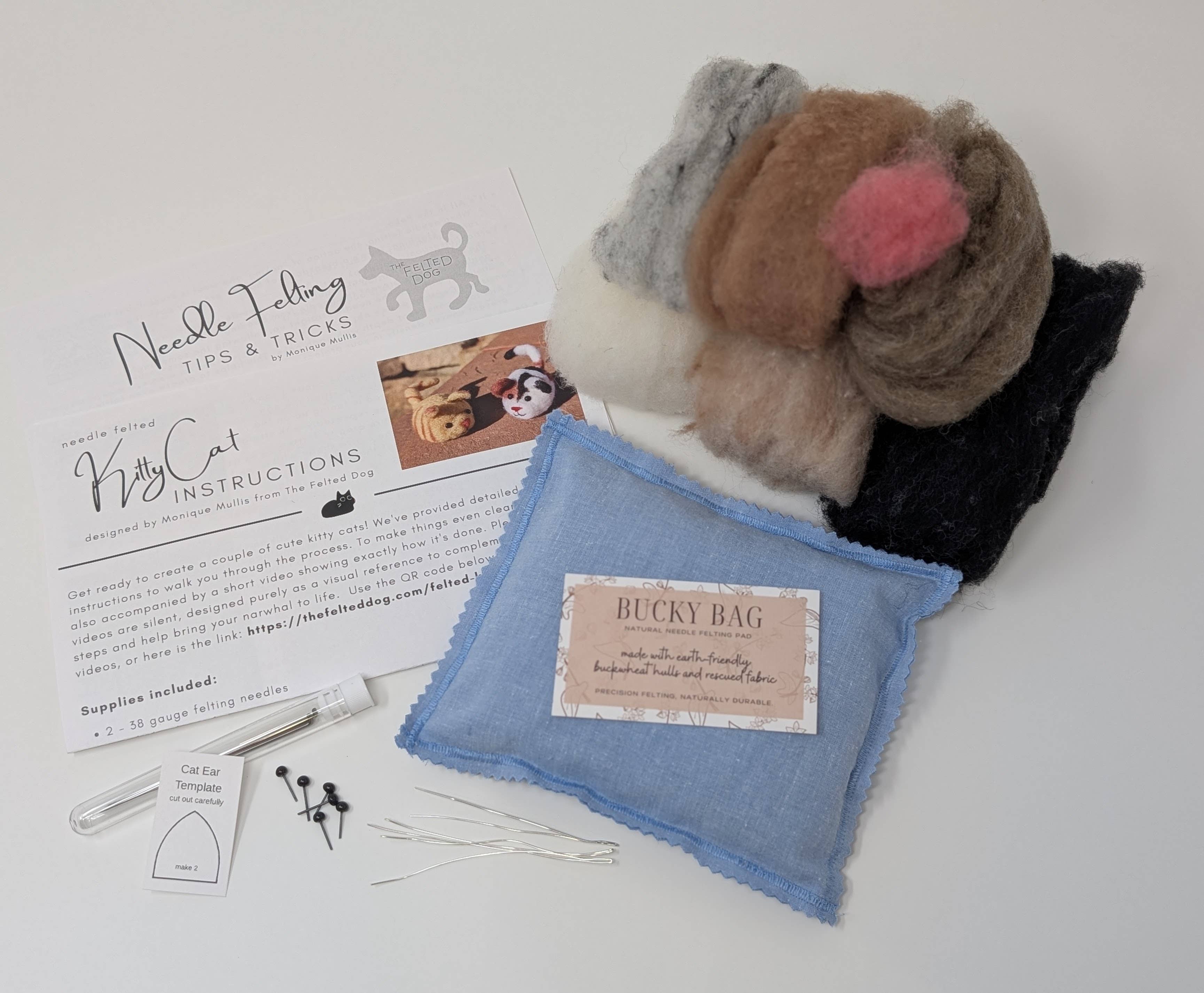 Kitty Companions Needle Felting DIY Kit