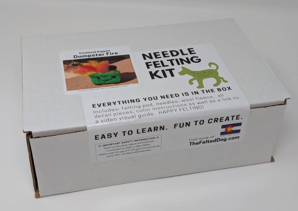 Dumpster Fire Needle Felting DIY Kit