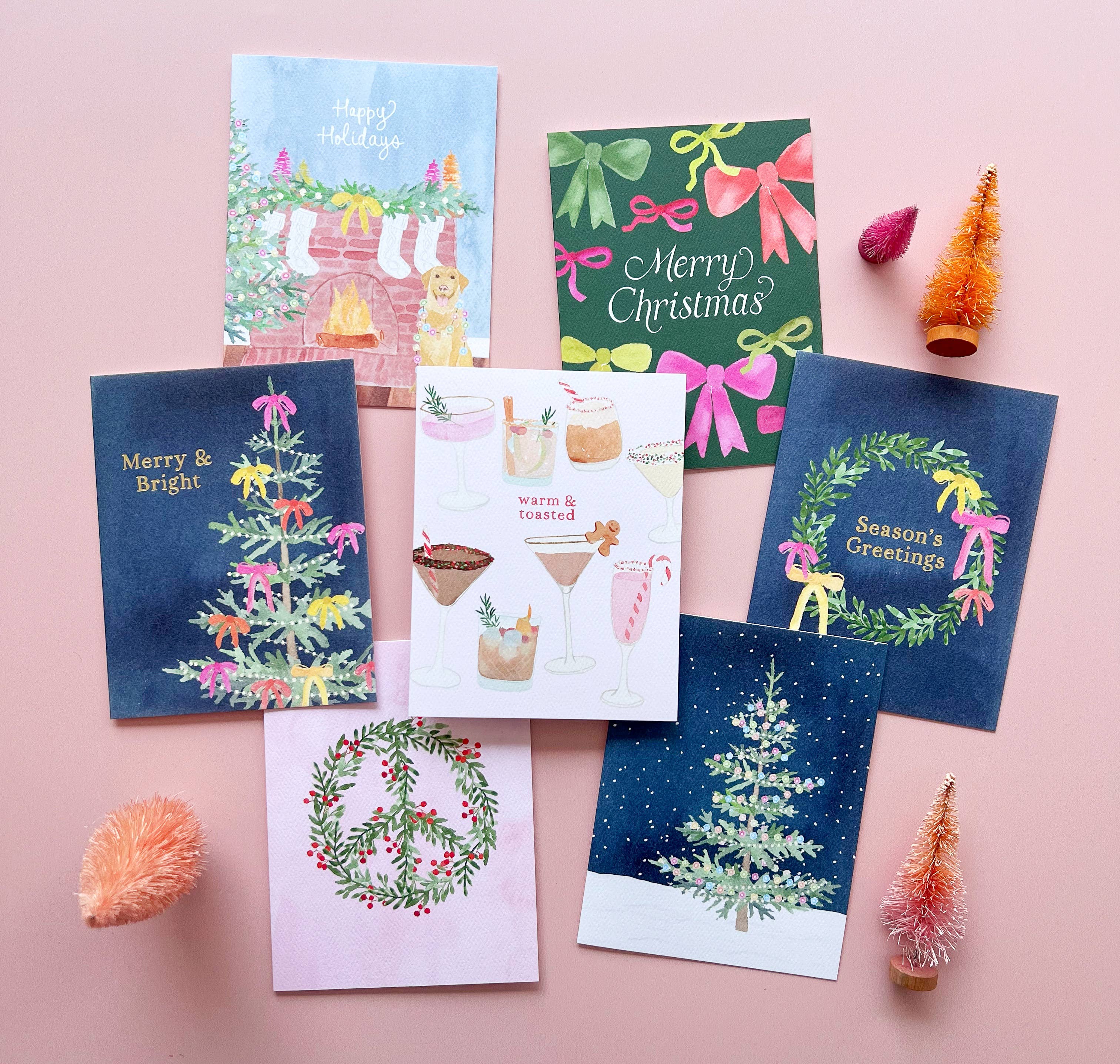 Christmas Bows Greeting Card | Merry Christmas Greeting Card