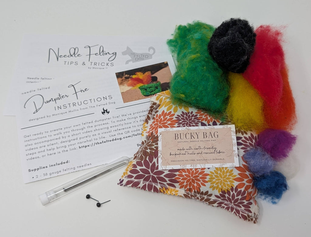 Dumpster Fire Needle Felting DIY Kit
