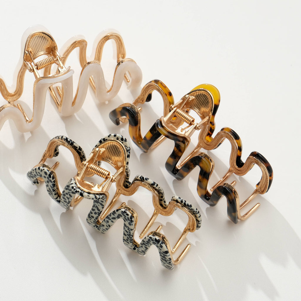 Willow Core | Large Squiggle Metal Claw Clip