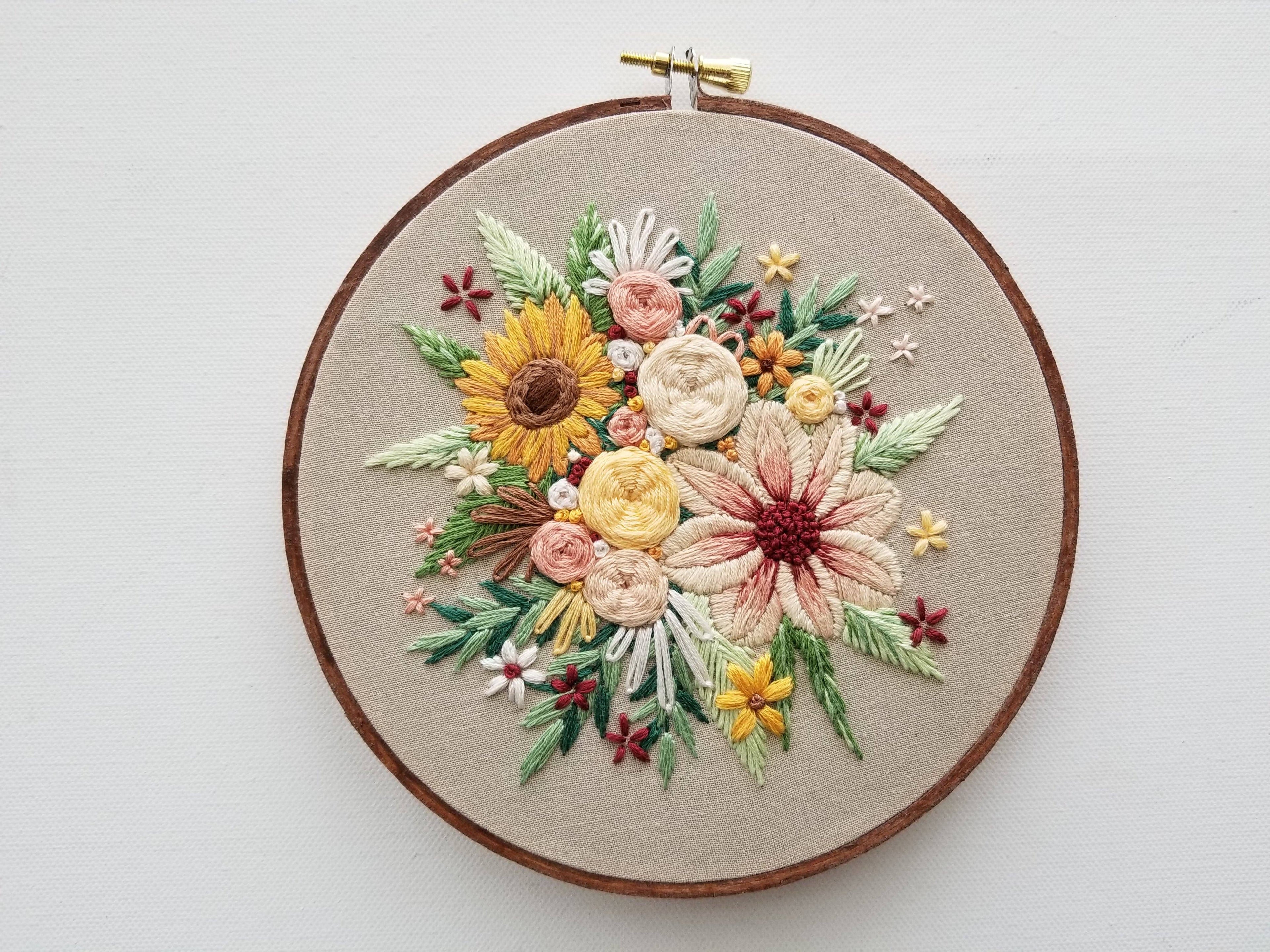 Floral Harvest Embroidery Kit