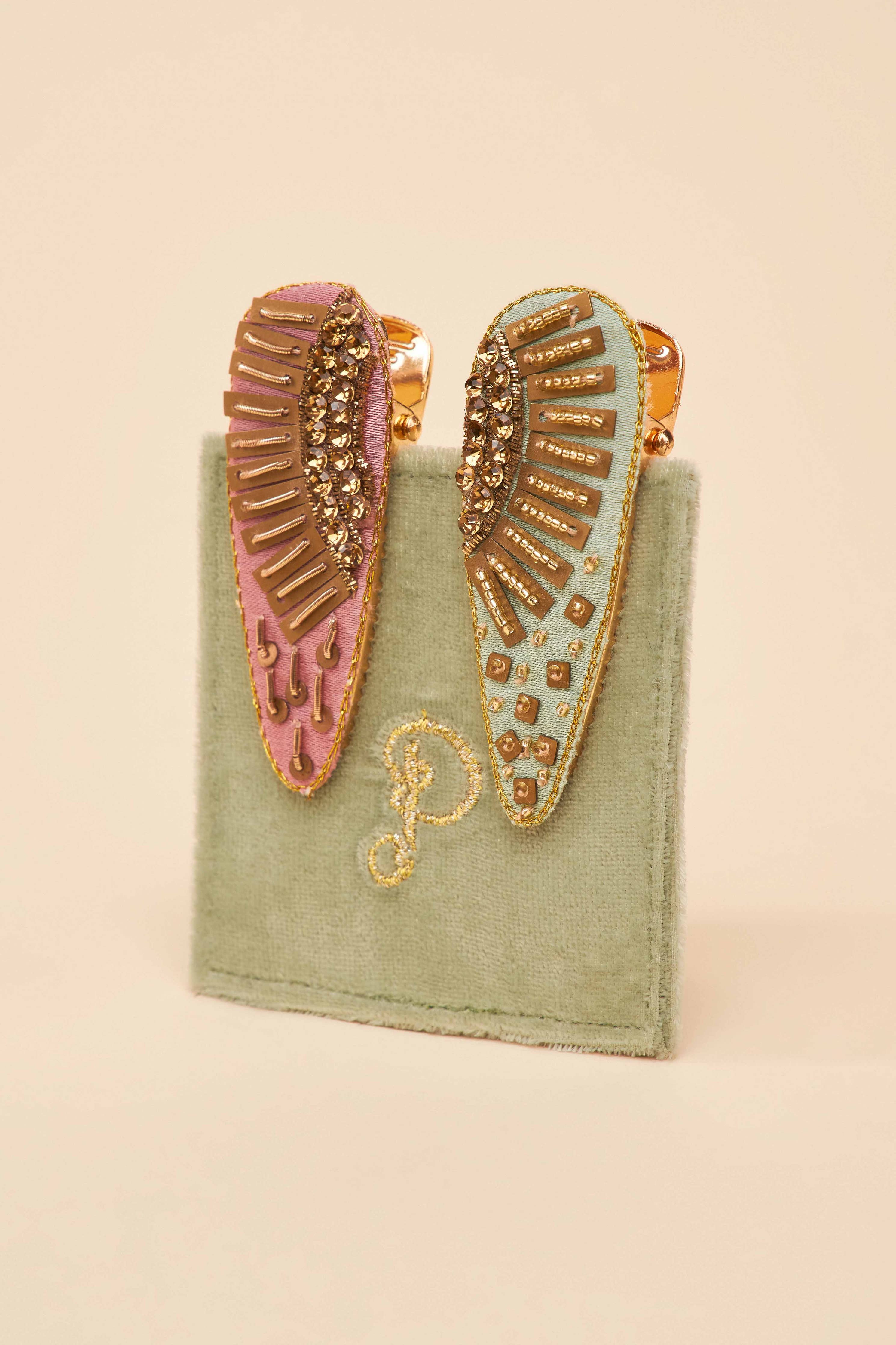 Jewelled Hair Clips (Set of 2)