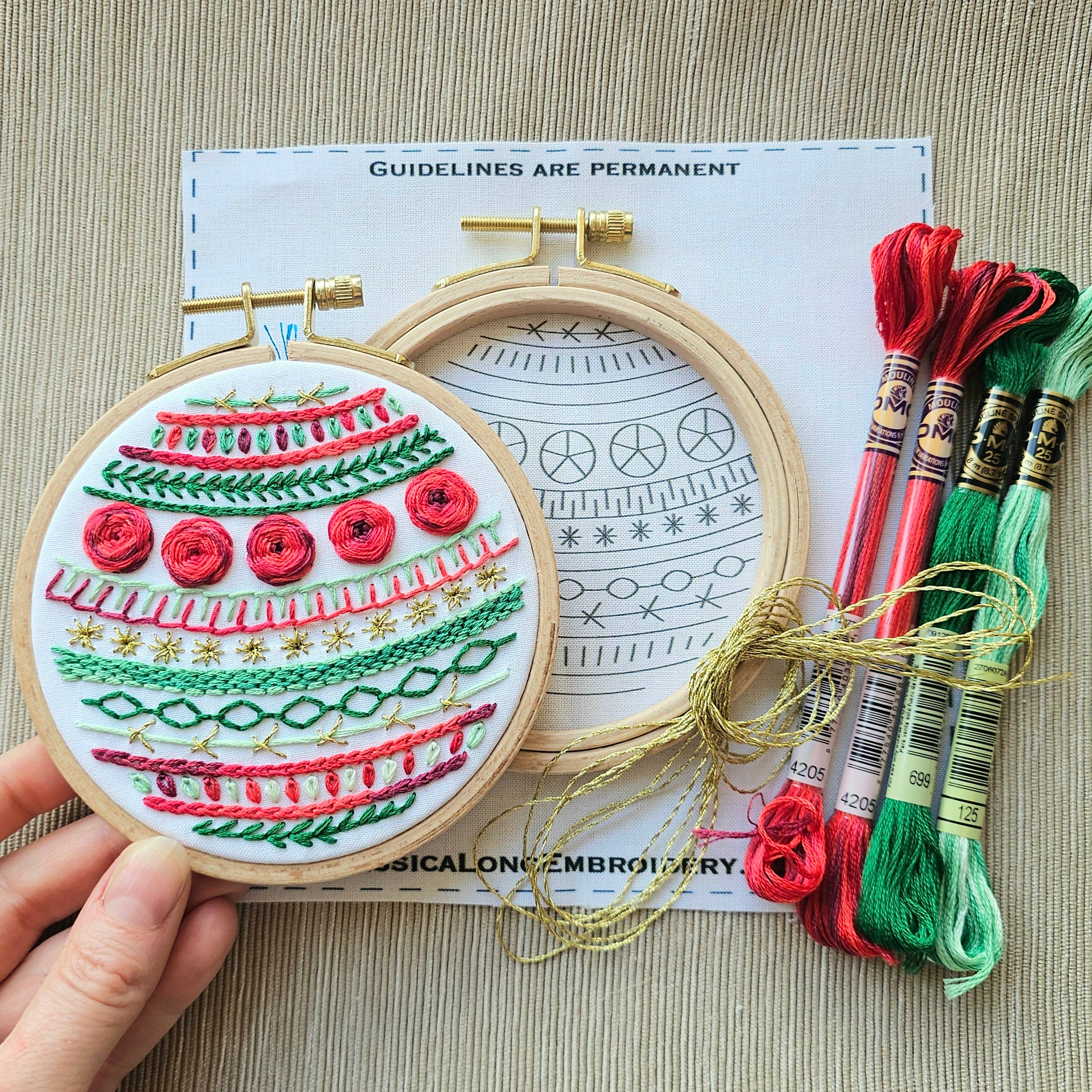 "Deck the Halls" holiday ornament kit