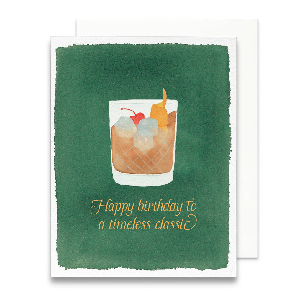 Timeless Classic Old Fashioned Birthday Greeting Card