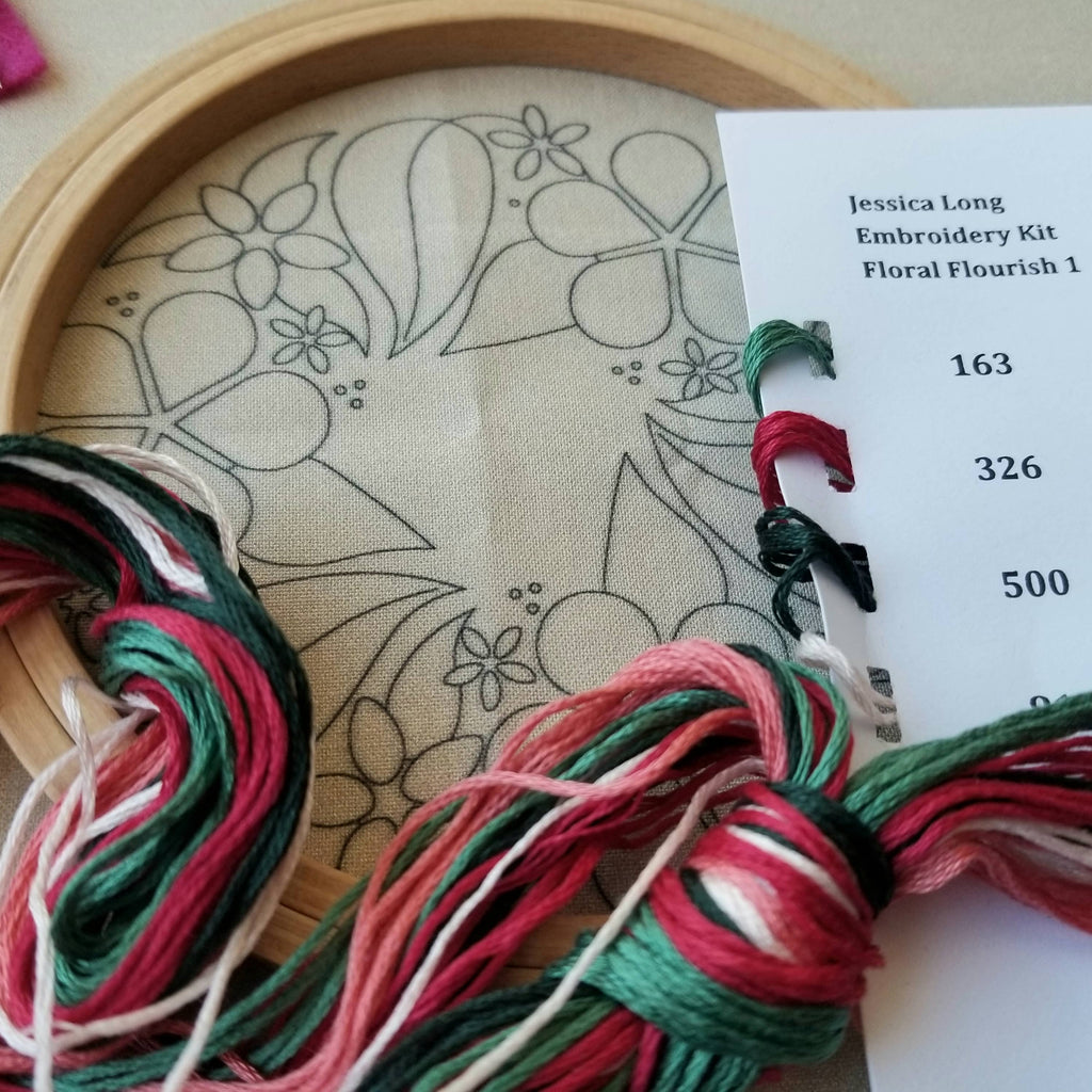 Floral Flourish Beginner Embroidery Kit