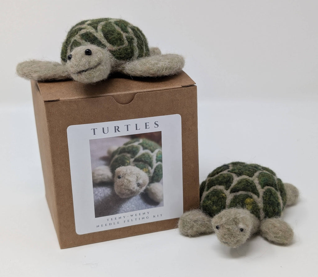 Mini Turtle DIY Needle Felting Kit