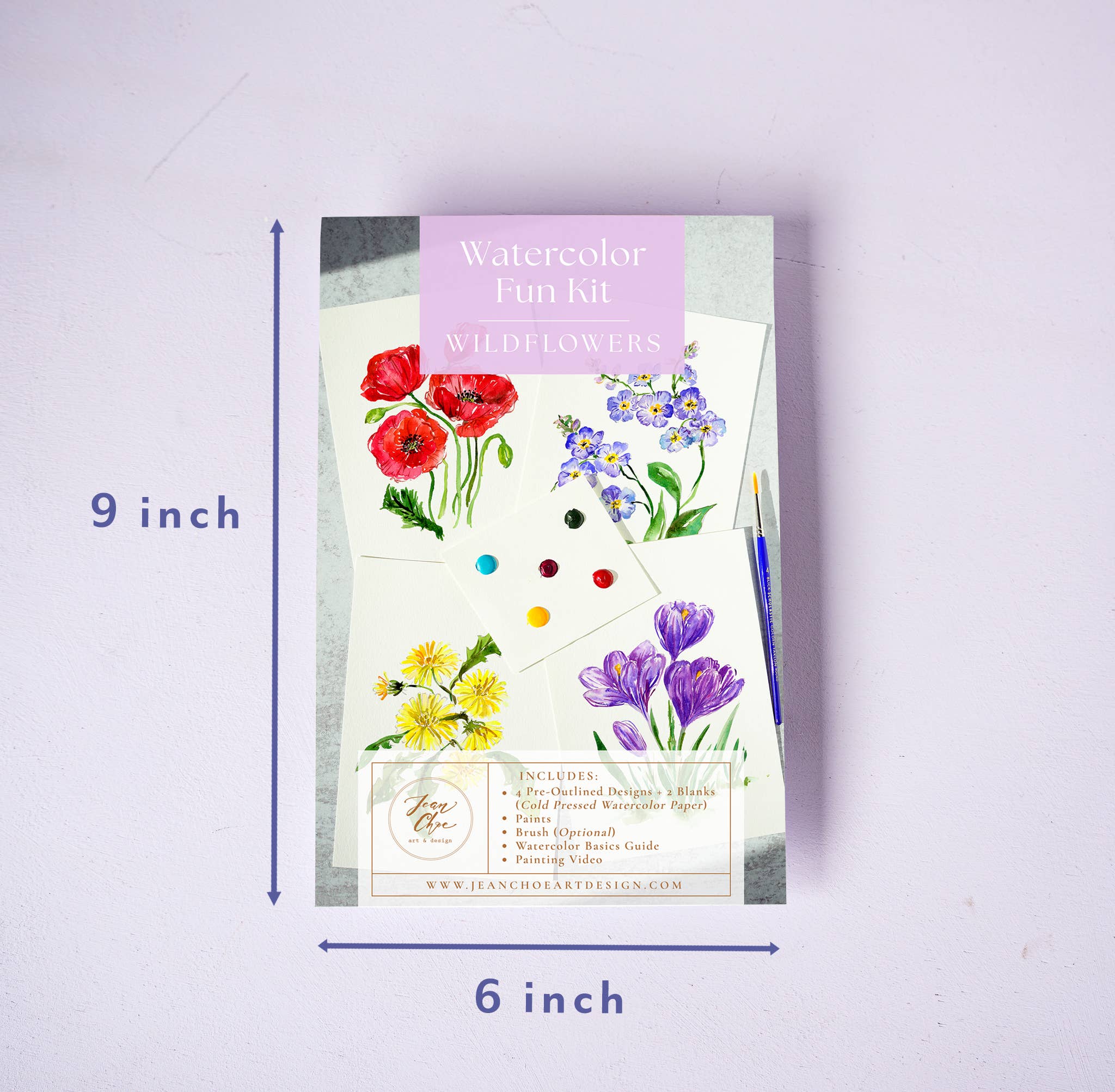 Wildflowers Watercolor All-In-1 Kit for Beginners