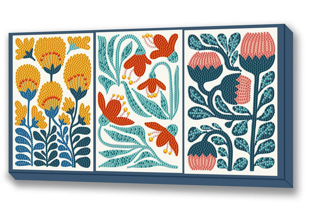 Modern Floral Triptych