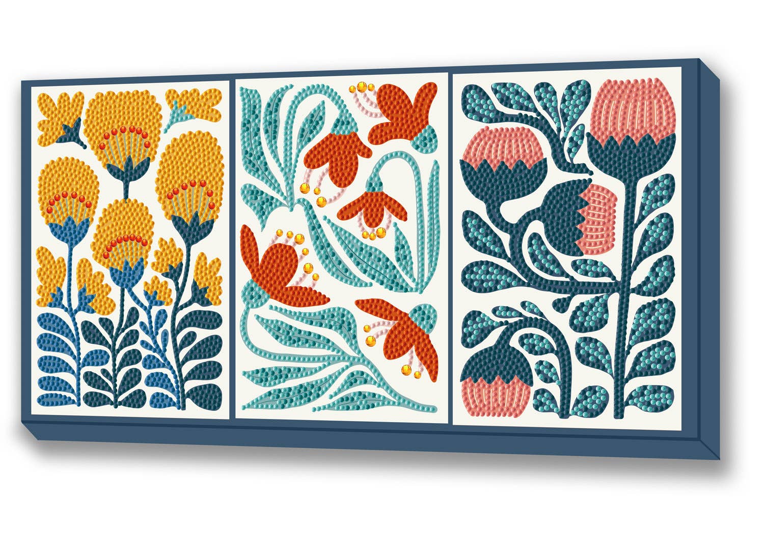 Modern Floral Triptych