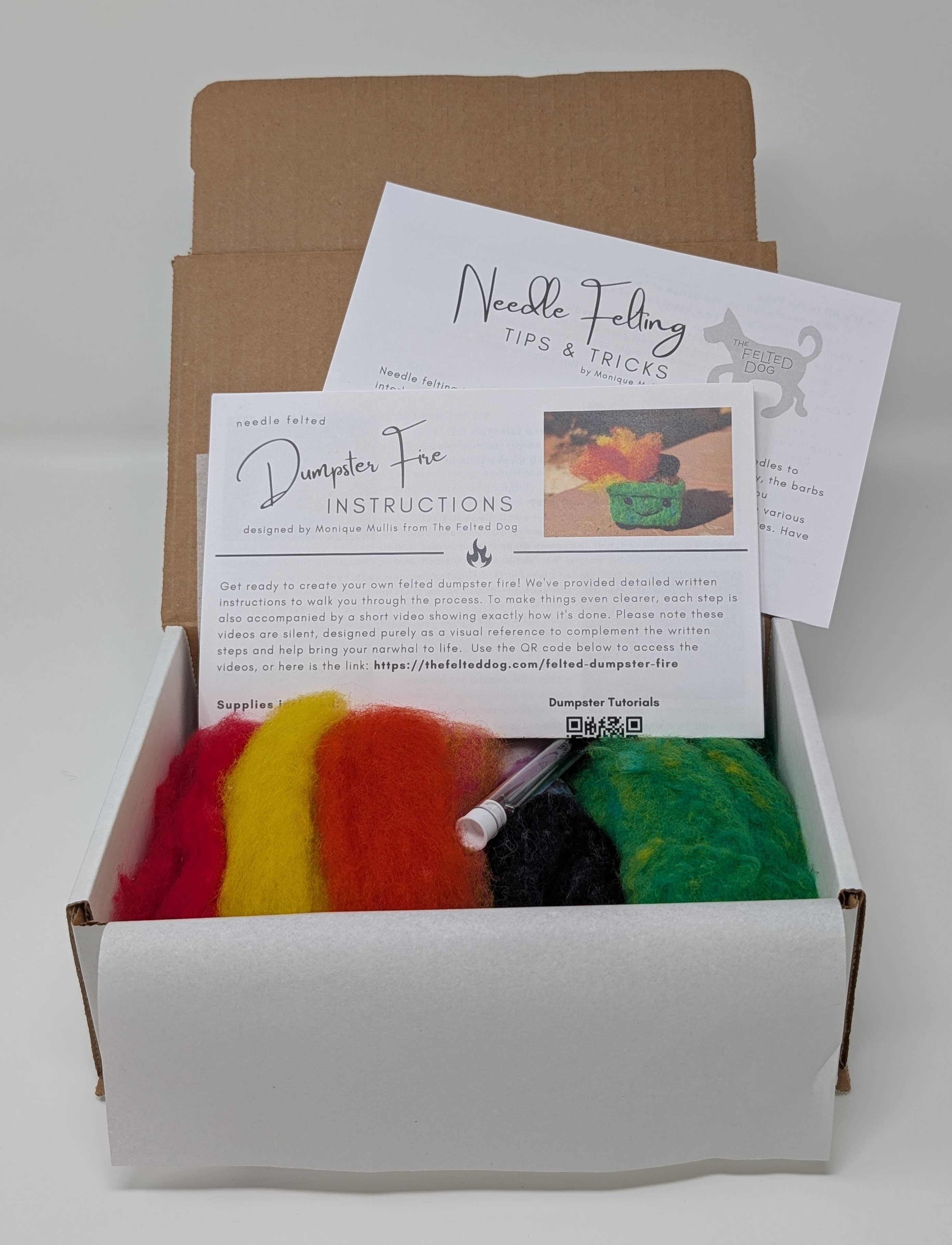 Dumpster Fire Needle Felting DIY Kit