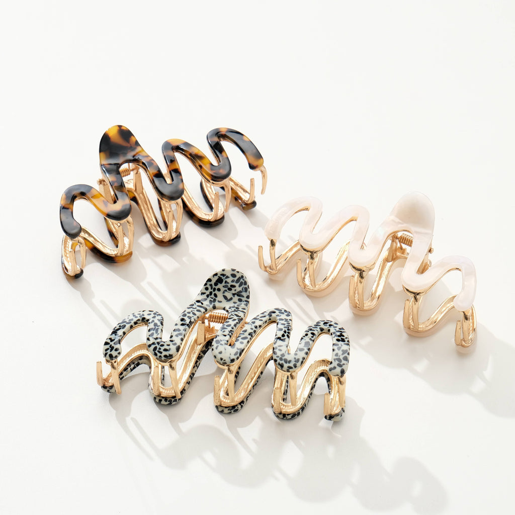 Willow Core | Large Squiggle Metal Claw Clip