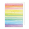 Colorful Stripes Thank You Card | Gold Foil Thank You Card