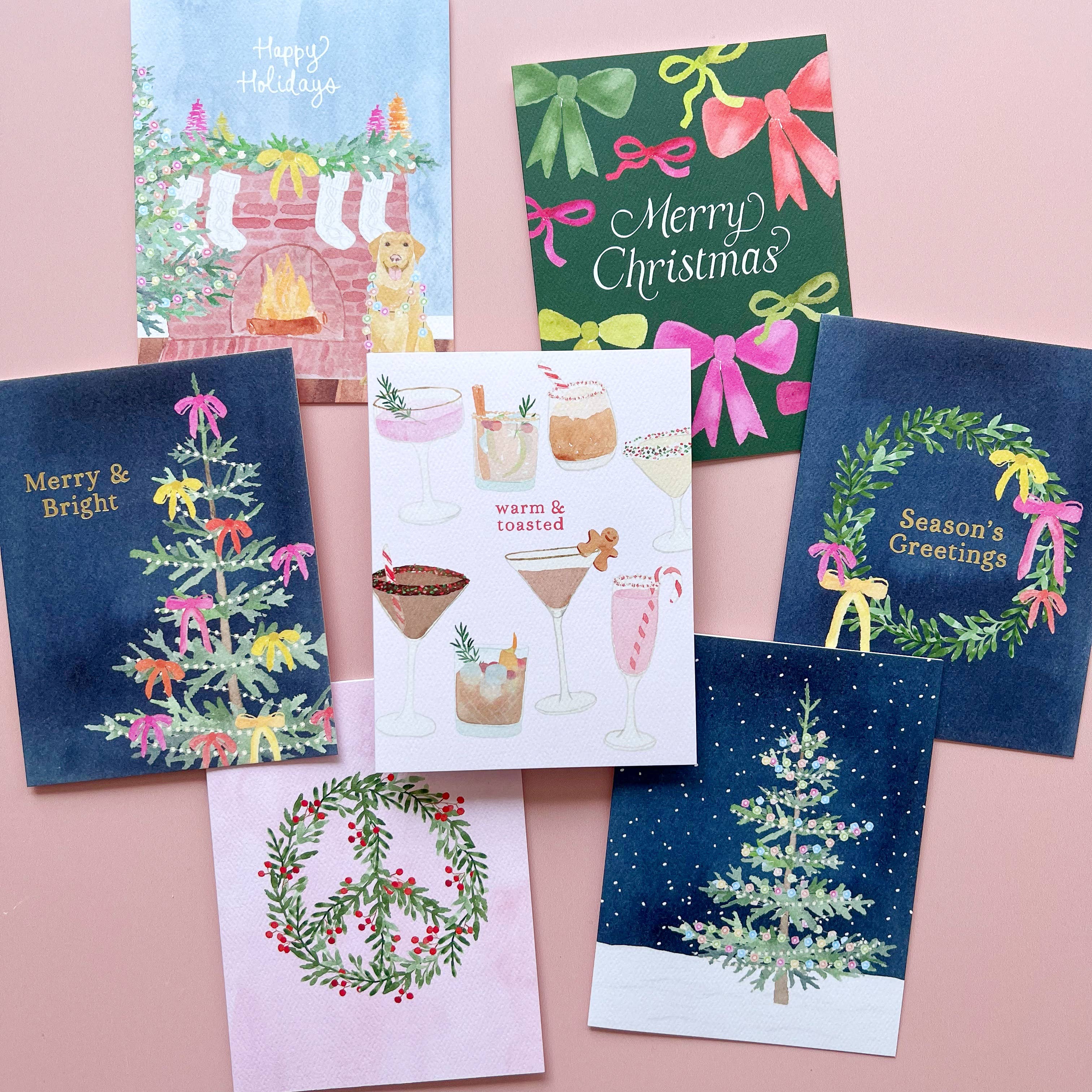 Christmas Bows Greeting Card | Merry Christmas Greeting Card