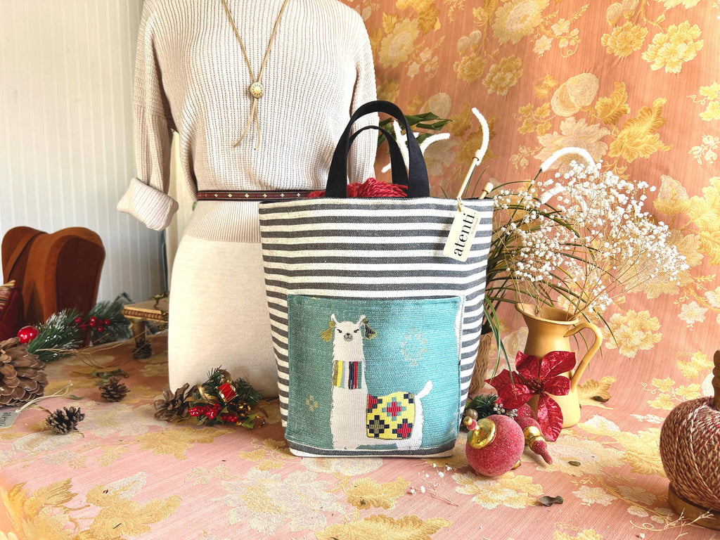 Knitting and Crochet Organizer Project Bag: Mamallama Hope Basket