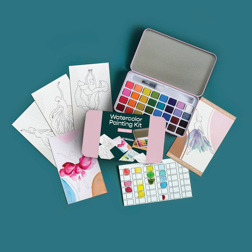 Flower Girls|watercolor painting kit