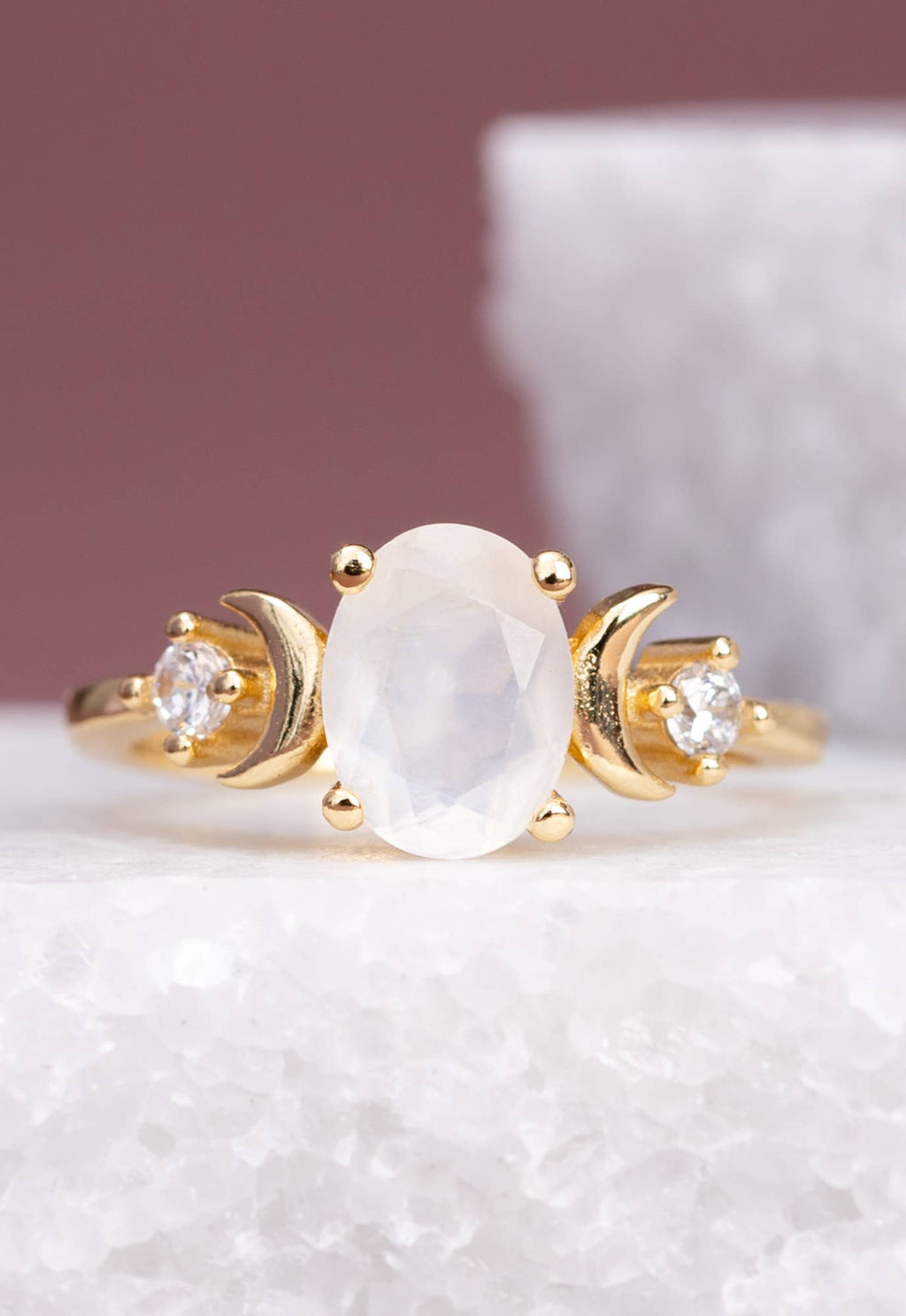 Starlight Moonstone Ring