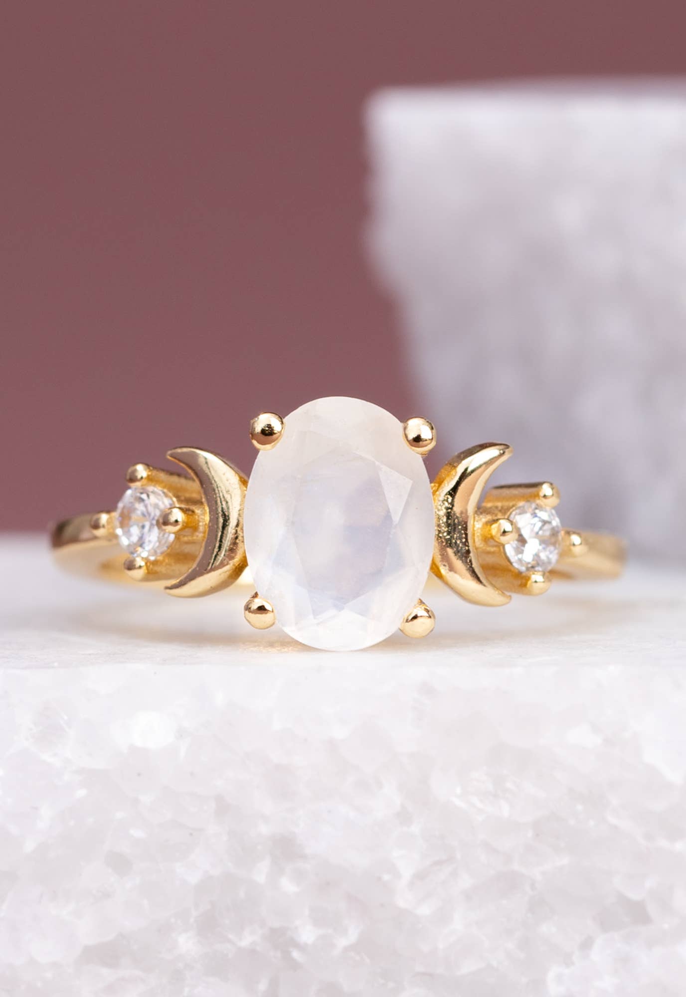 Starlight Moonstone Ring