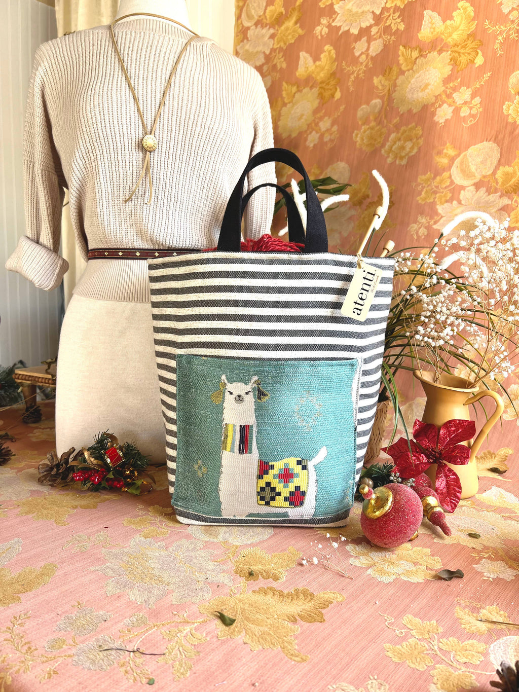 Knitting and Crochet Organizer Project Bag: Mamallama Hope Basket