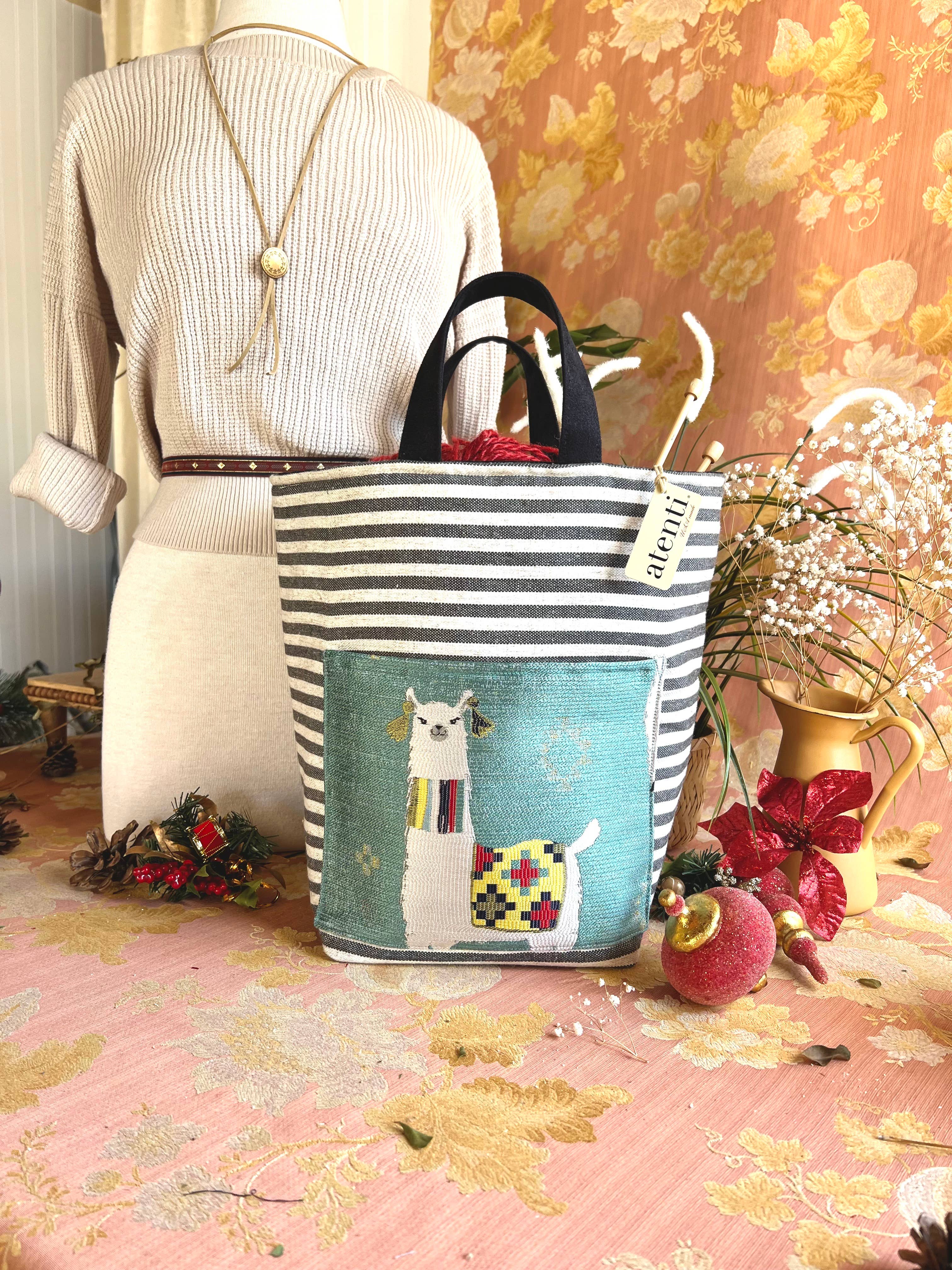 Knitting and Crochet Organizer Project Bag: Mamallama Hope Basket