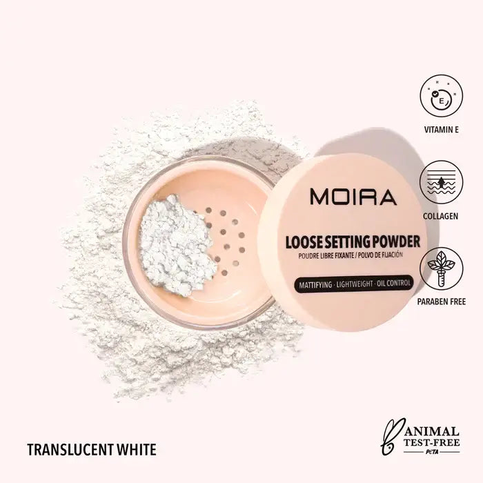 Loose Setting Powder|Moira Cosmetics| Color variants 001, 002, 003, 004