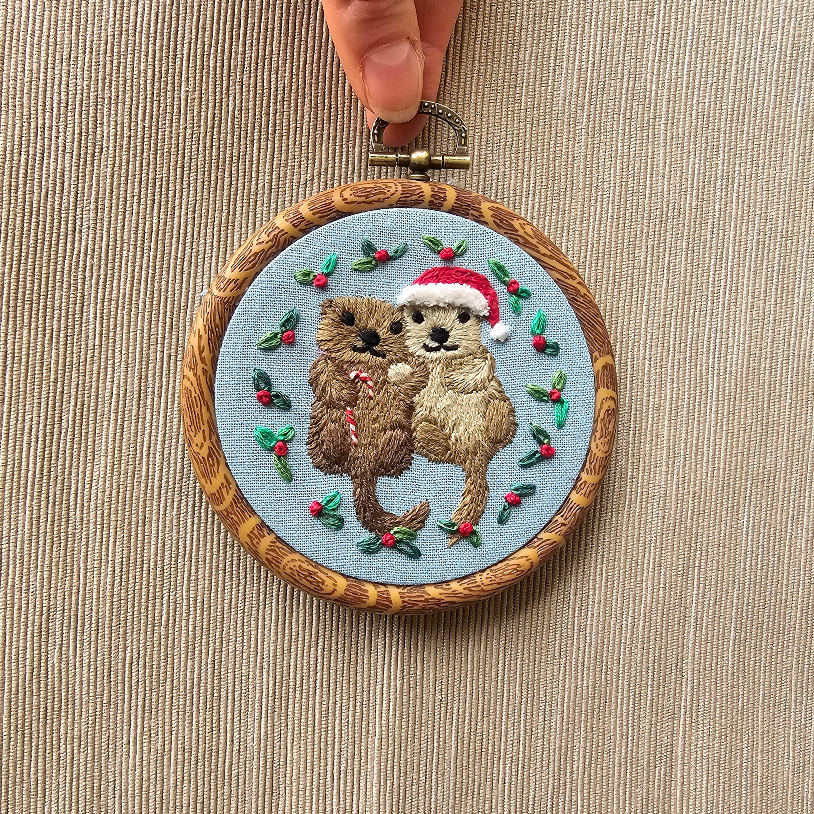 Otterly Adorable Ornament Embroidery Kit