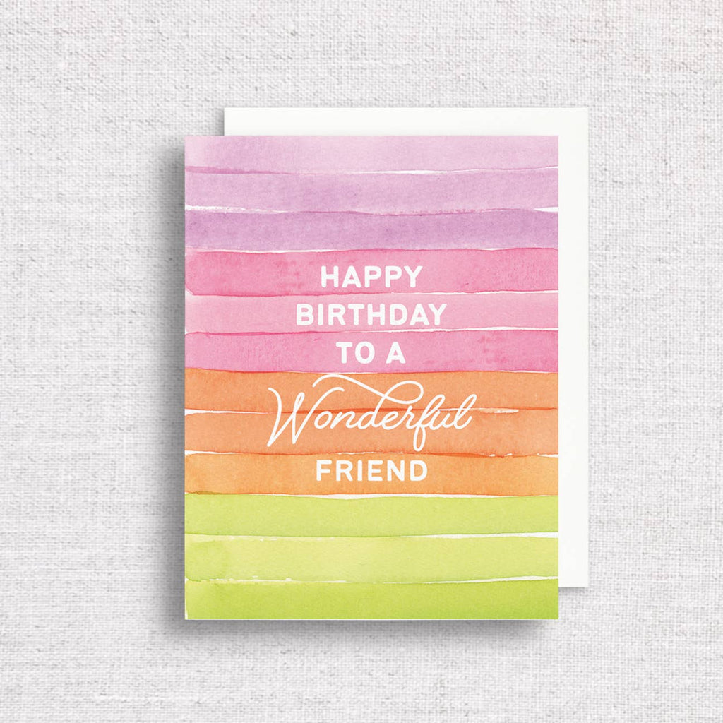 Happy Birthday to a Wonderful Friend Greeting Card