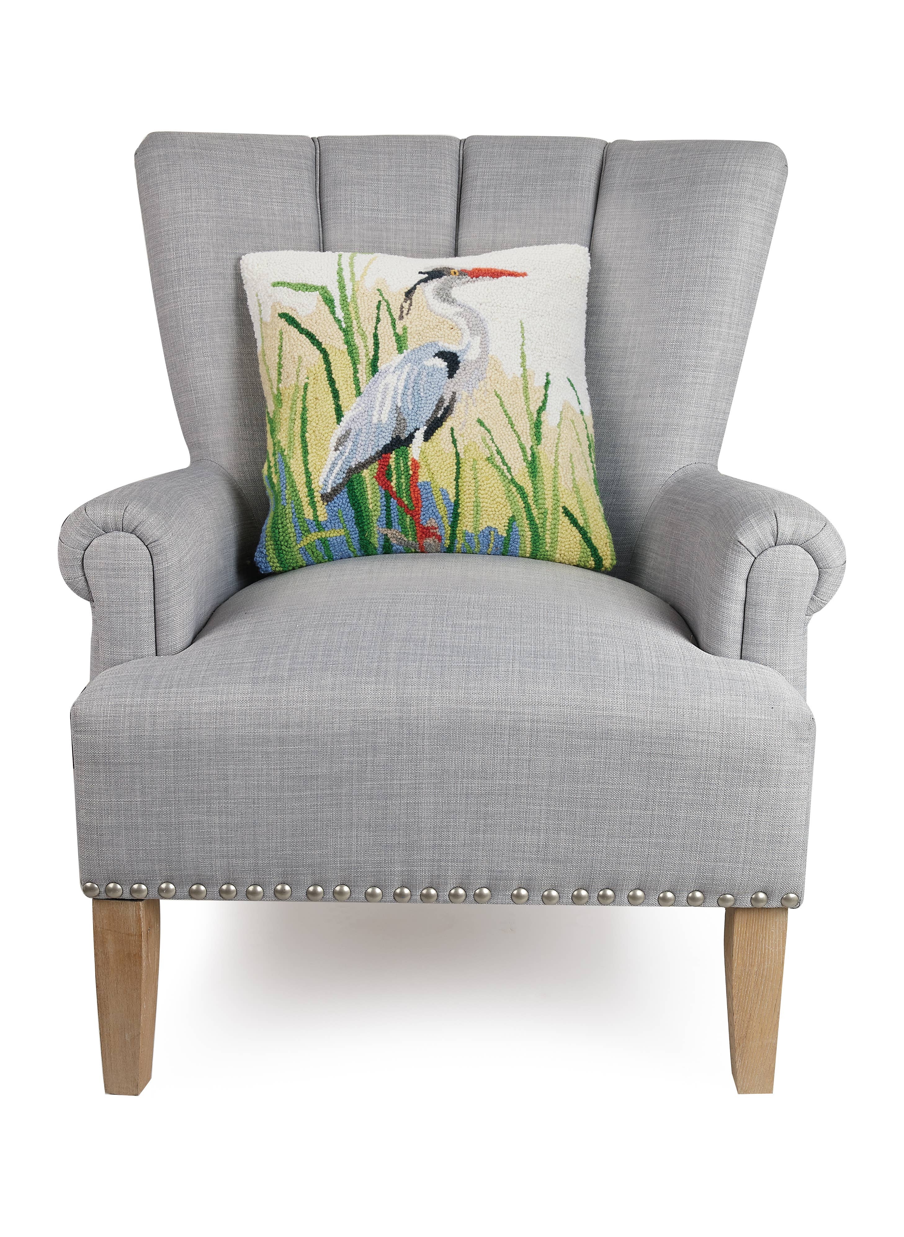 Great Blue Herons| Hook Pillow|Sally Eckman Roberts