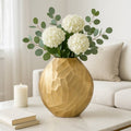 Hammered Metal Decorative Vase - Gold, 14 in.