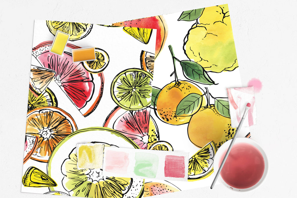 Citrus Fruits|watercolor painting kit