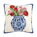 Chinoiserie Vase with Tulips| Hook Pillow|Sally Eckman Roberts