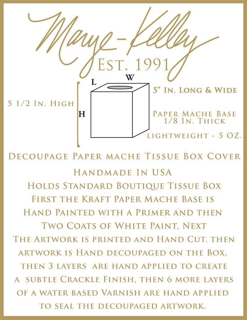 Ivory Pattern Tissue Box Cover