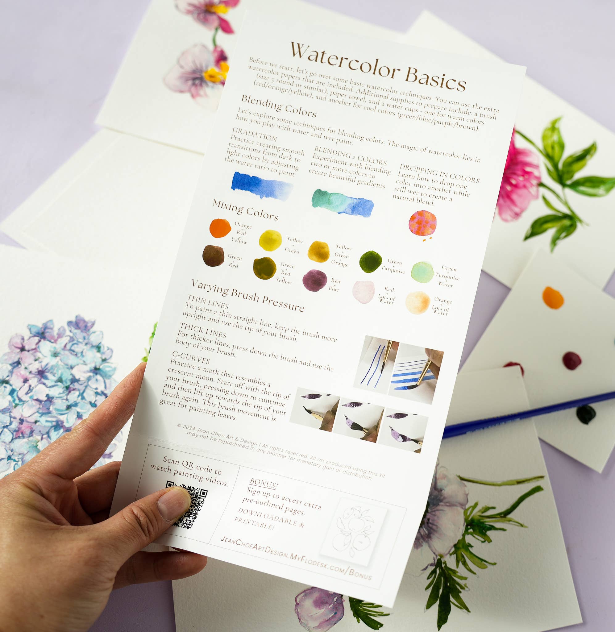 Florals 2 Watercolor Painting Kit: DIY Art Kit for Beginners