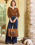 Sable Tally Tote| Spartina 449| Toffee/Black
