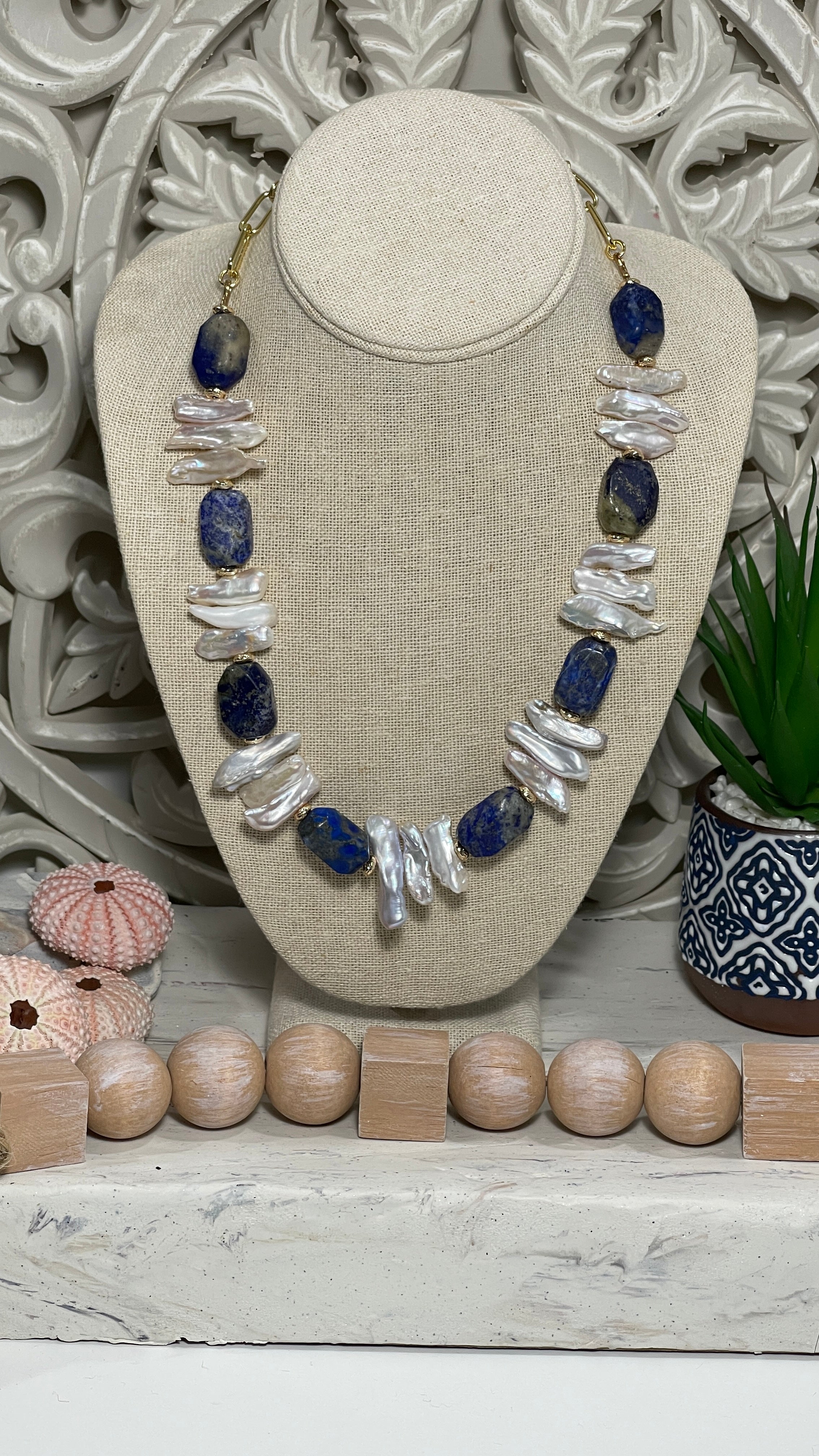 Celeste| Juniper Skies| Pearl and Lapis Lazuli