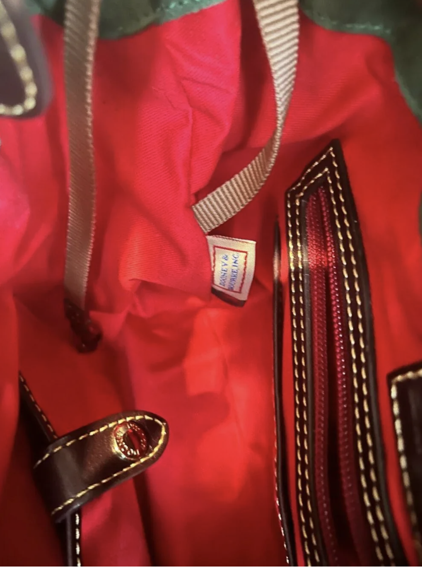 Close-up of red lining