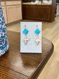 Pearl Cross Earrings| Juniper Skies