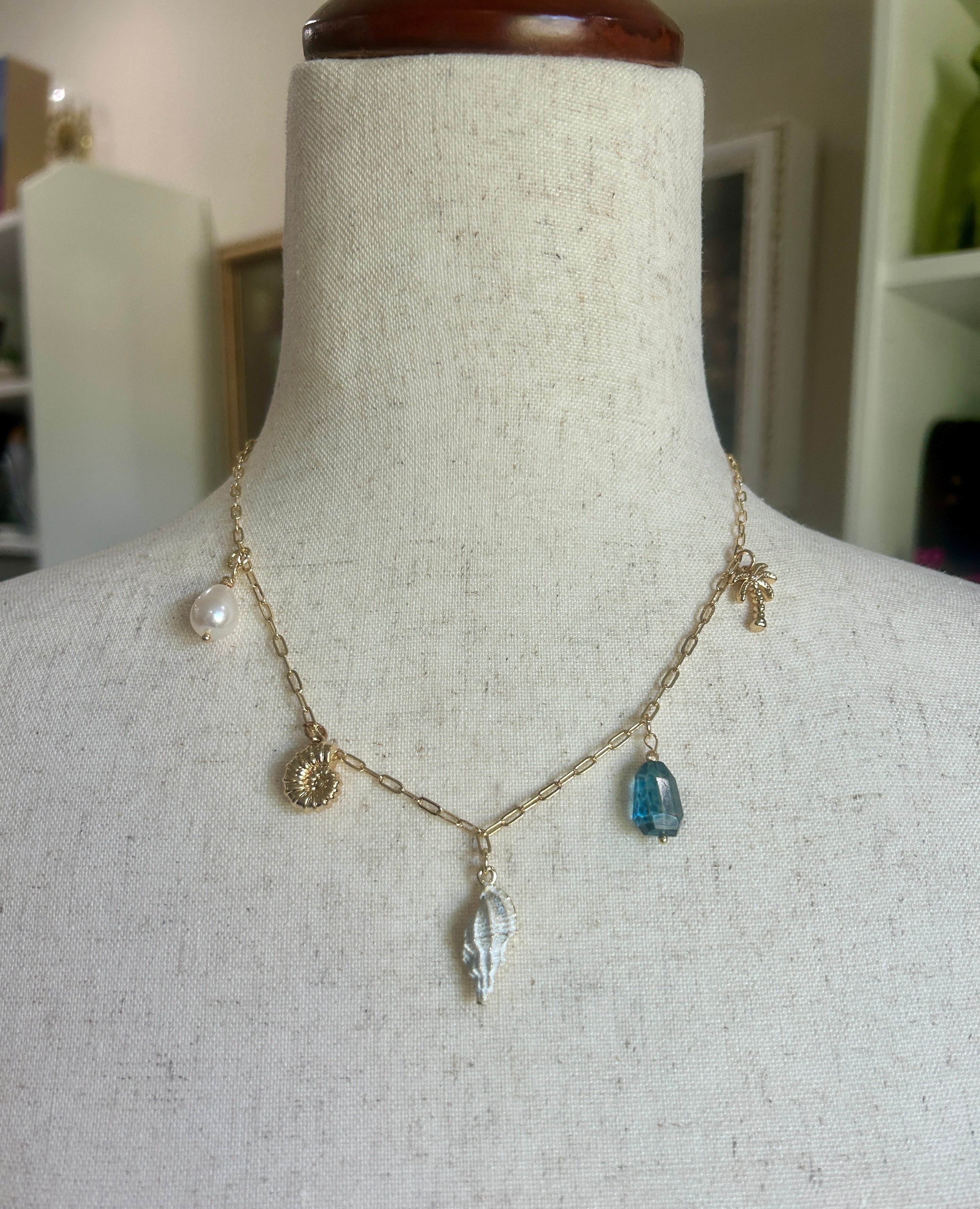 Coastal charm necklace