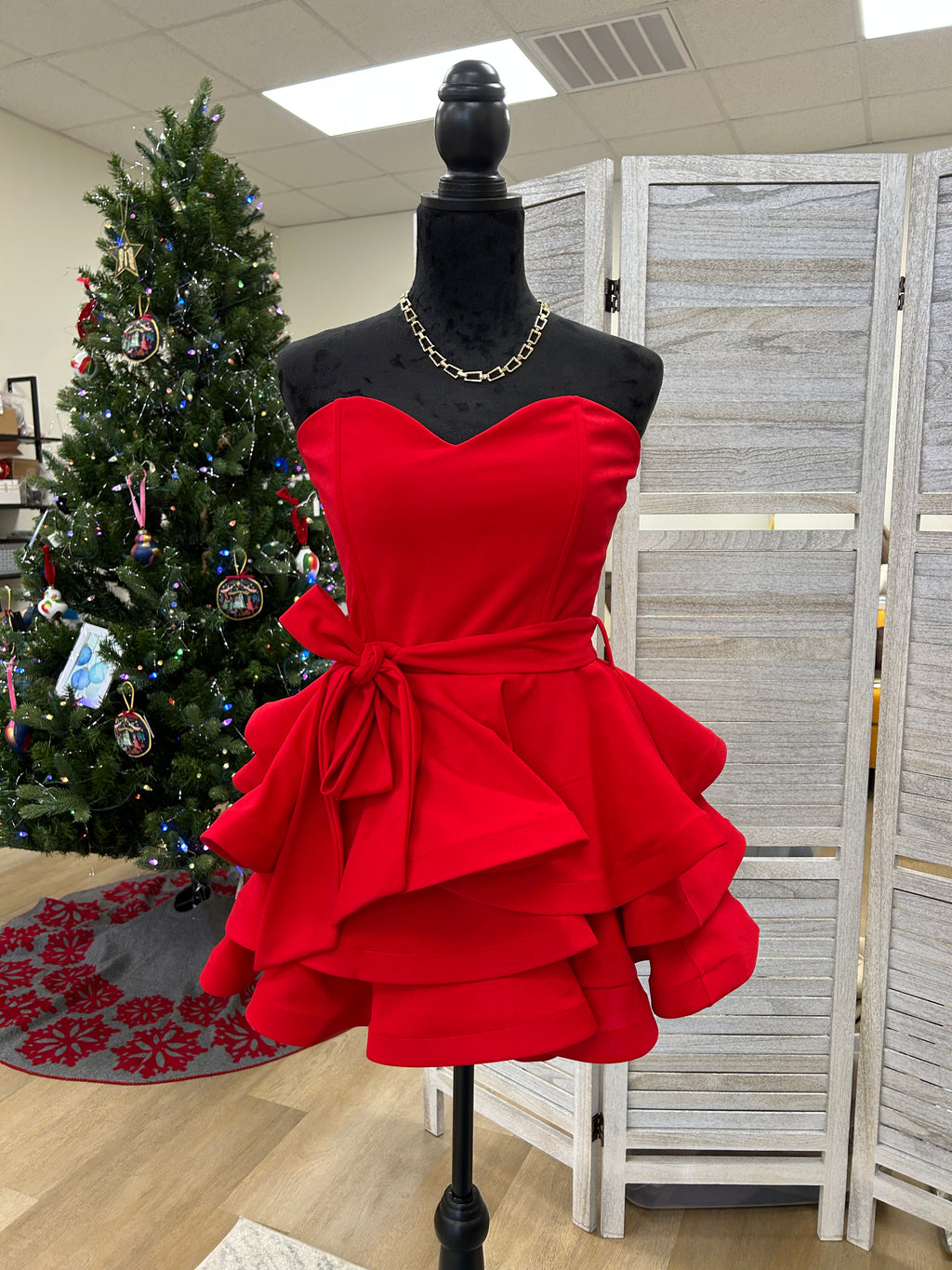 Red ribbon romper--gently used