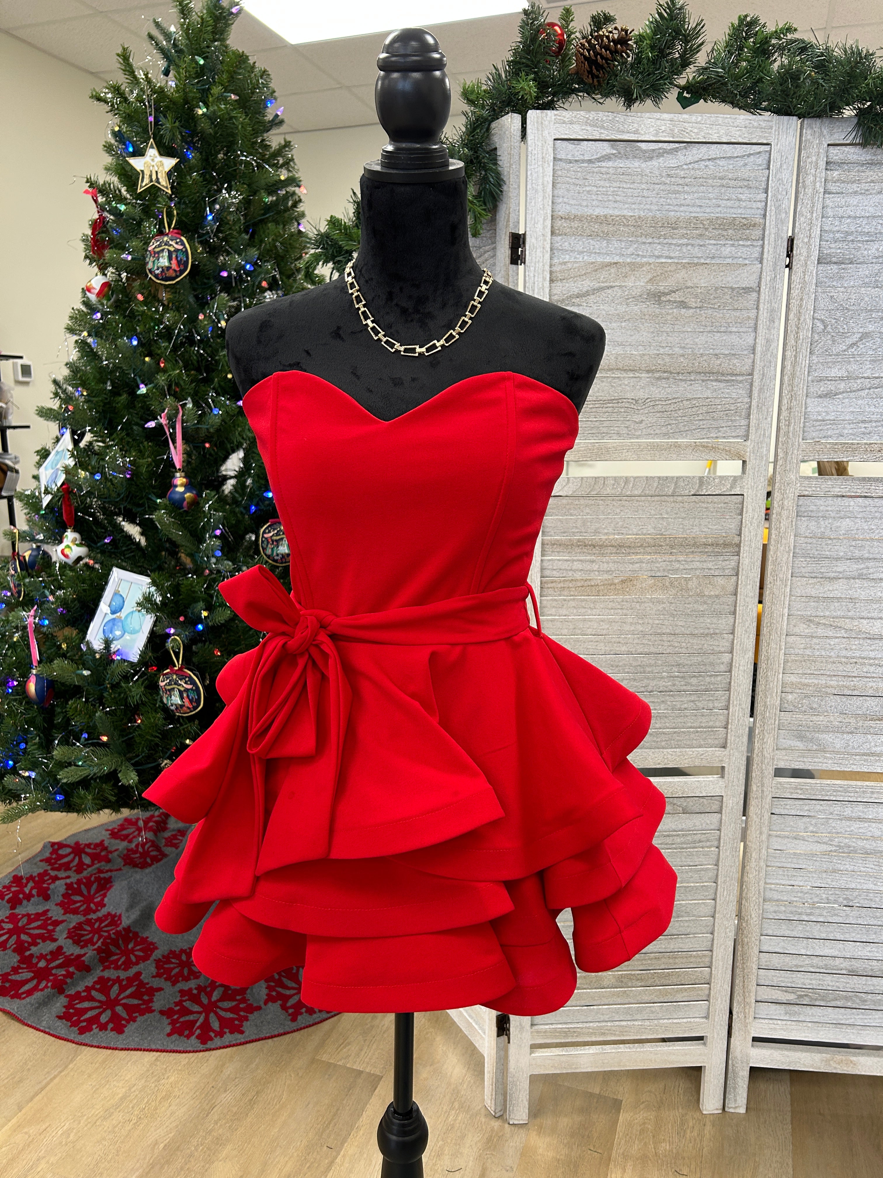 Red ribbon romper--gently used