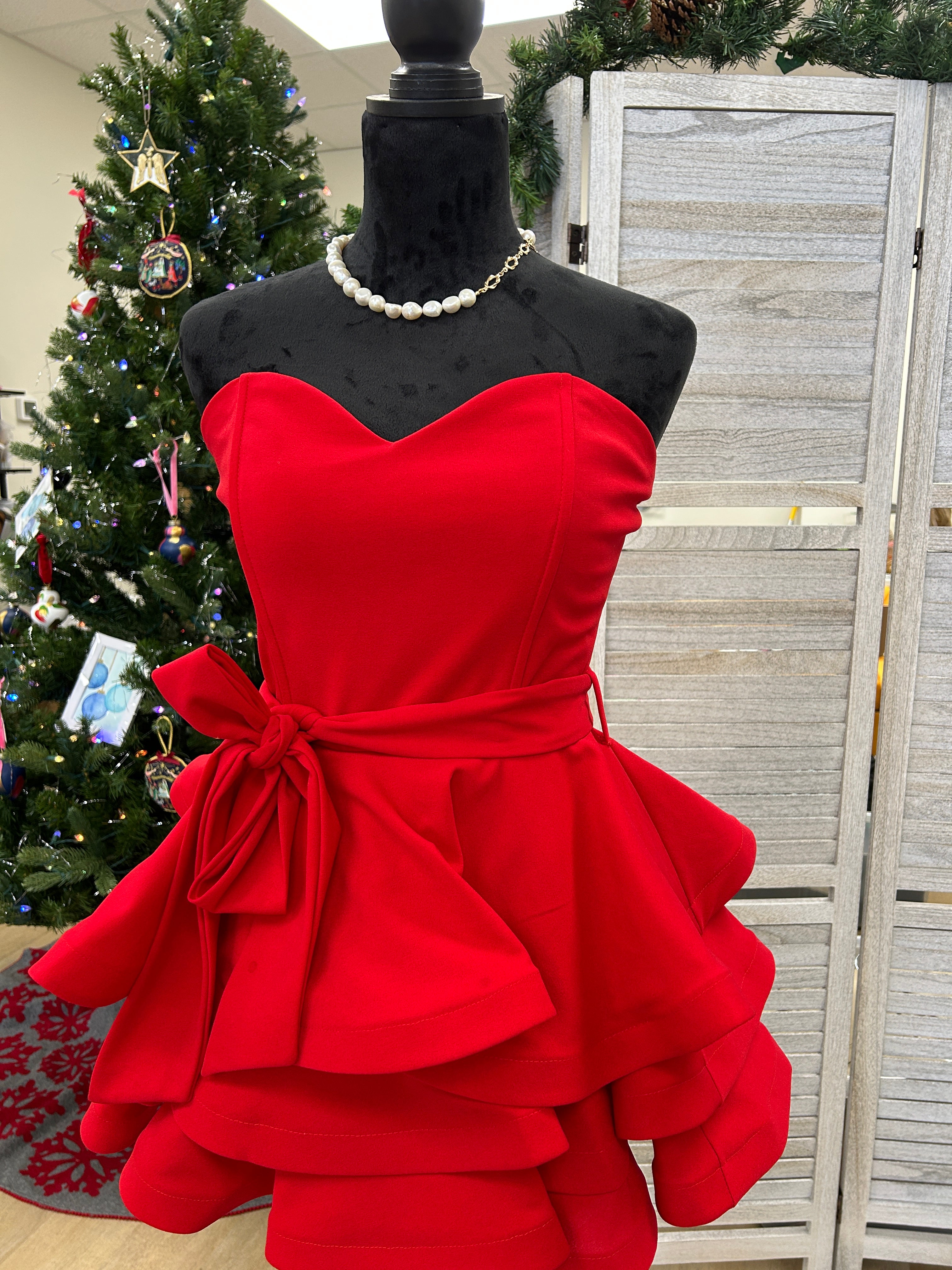 Red ribbon romper--gently used