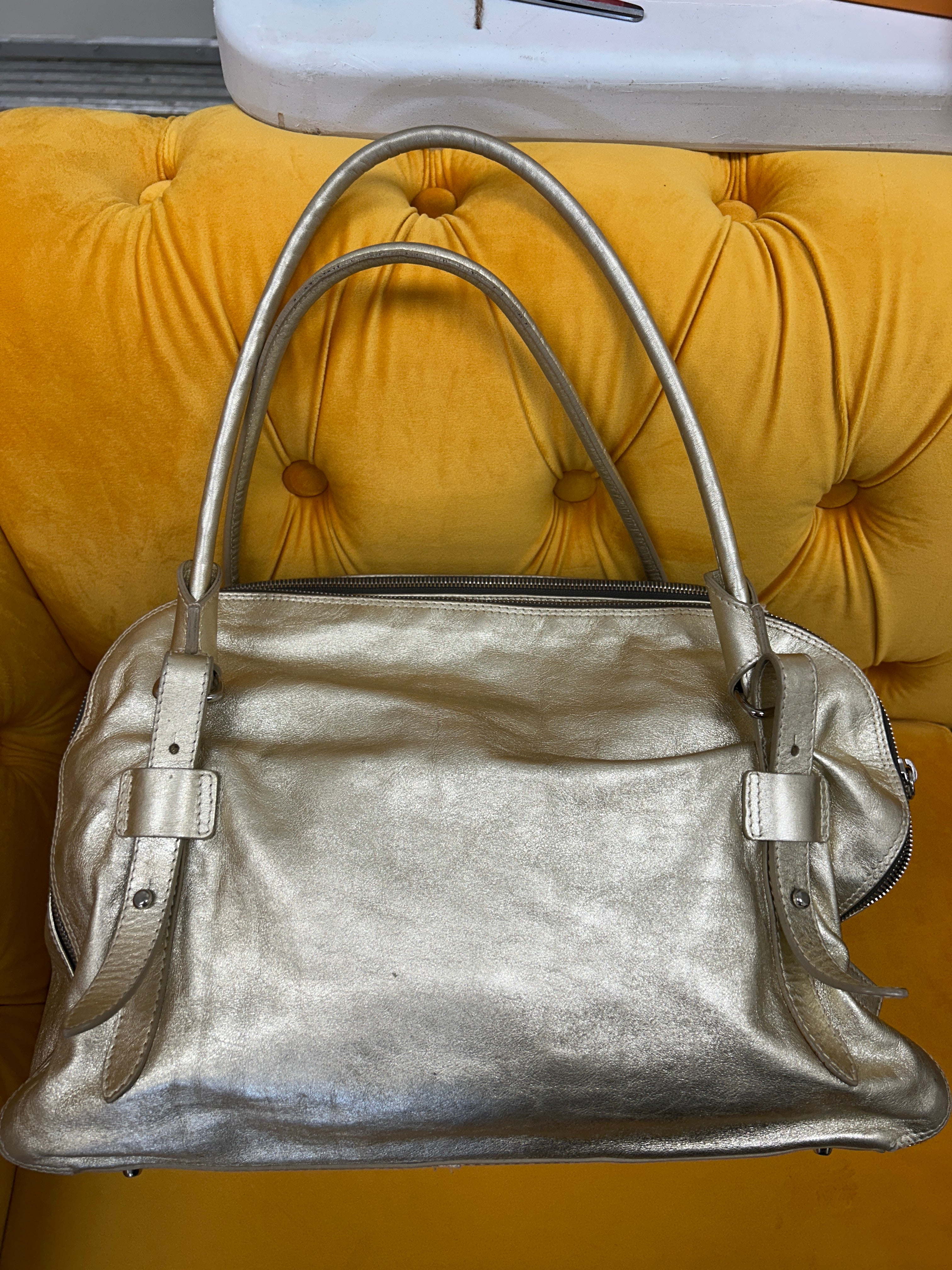 Metallic gold Furla bag