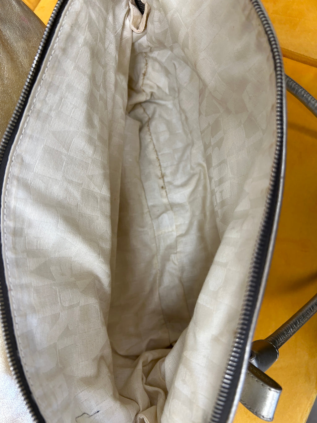 Metallic gold Furla bag