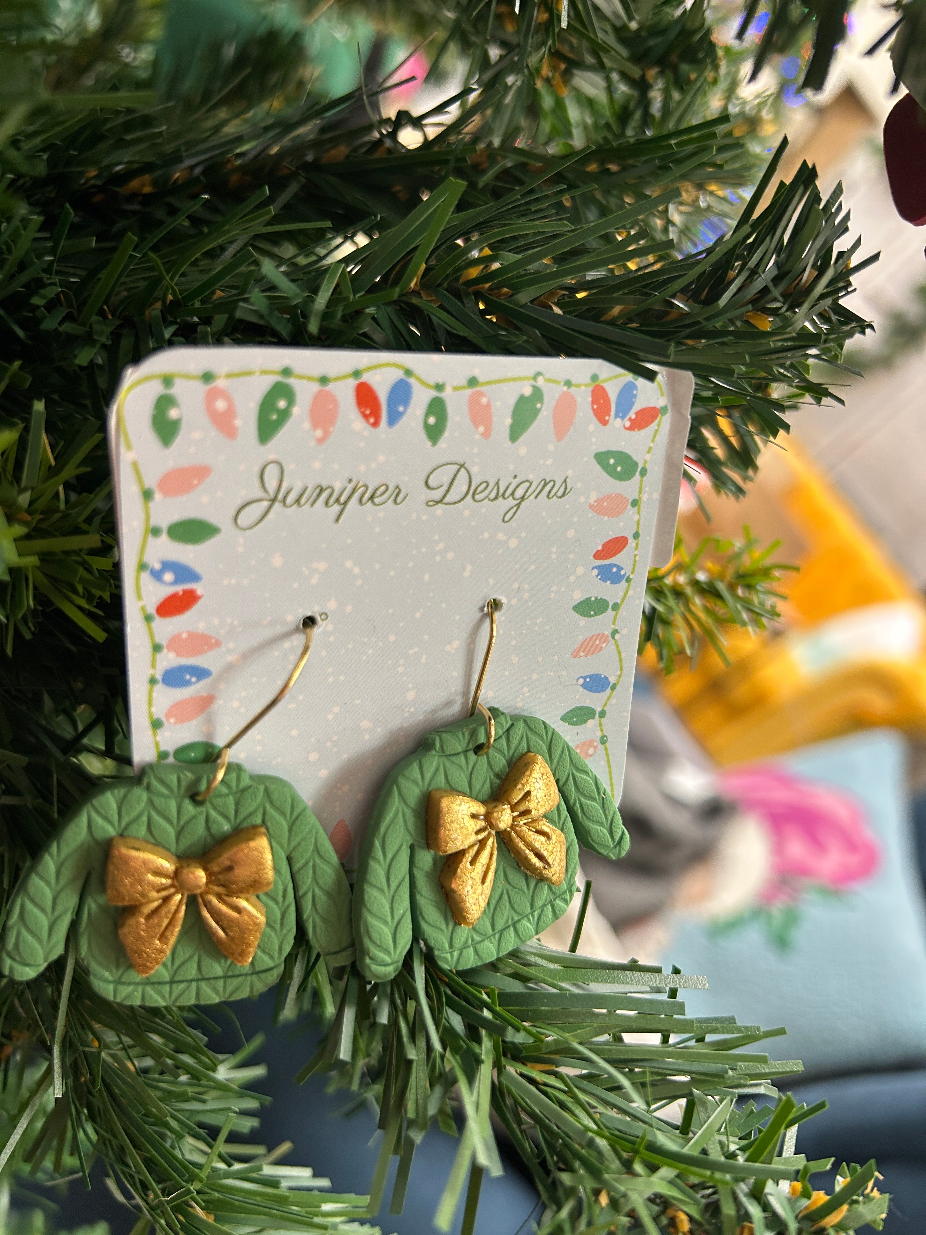 Christmas sweater earrings