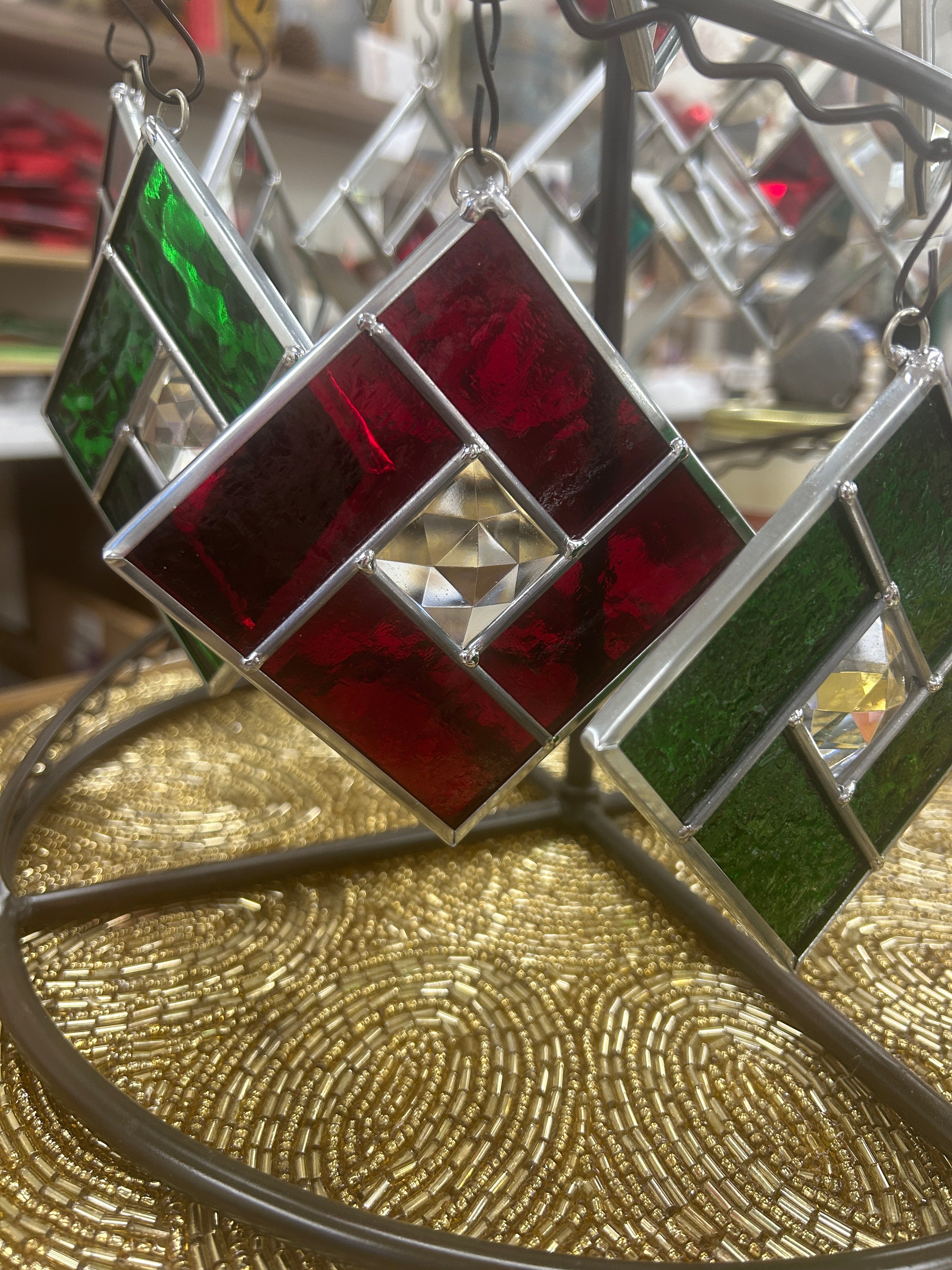 Stained glass ornaments