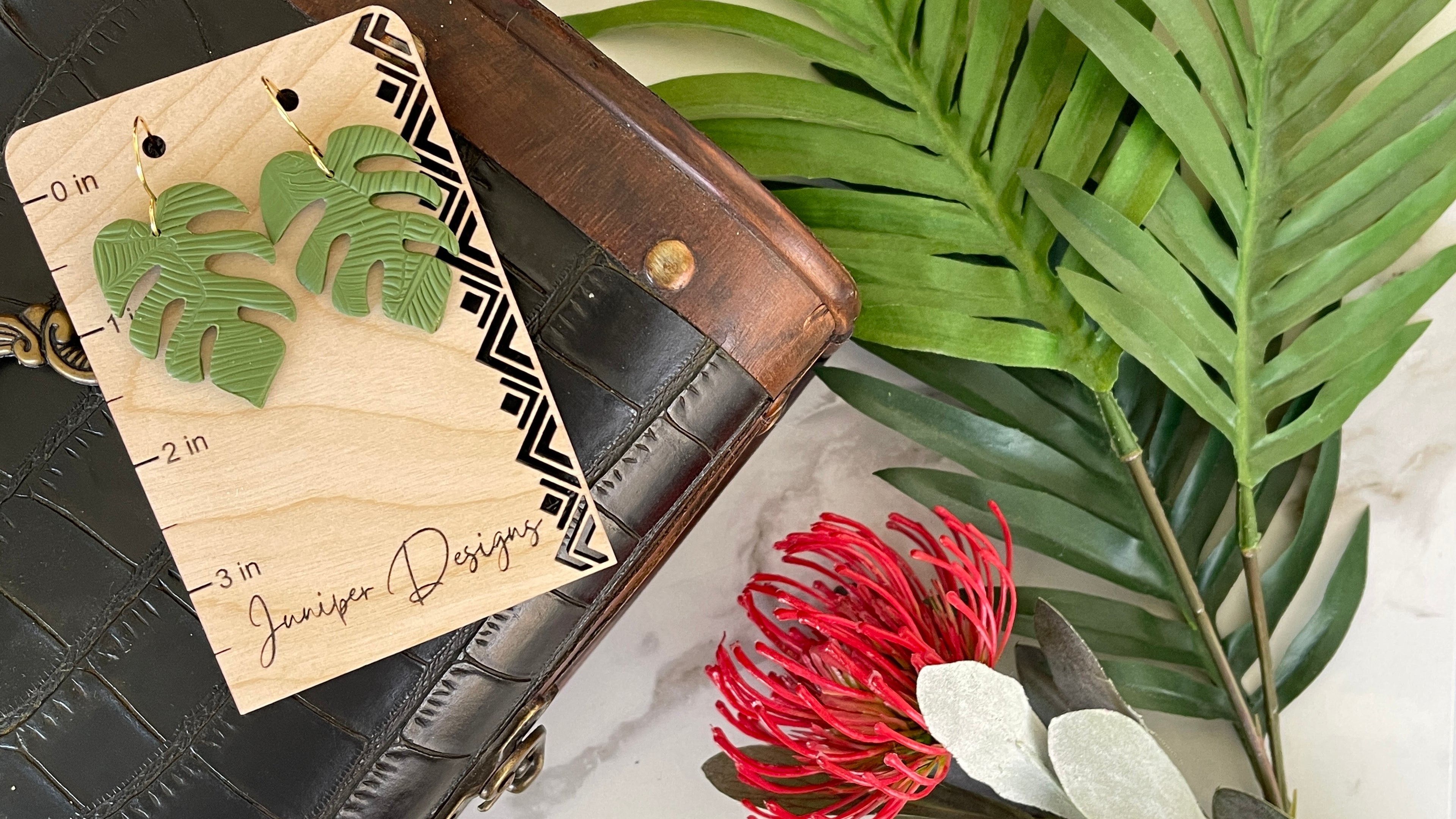 Polymer clay earring surprise box