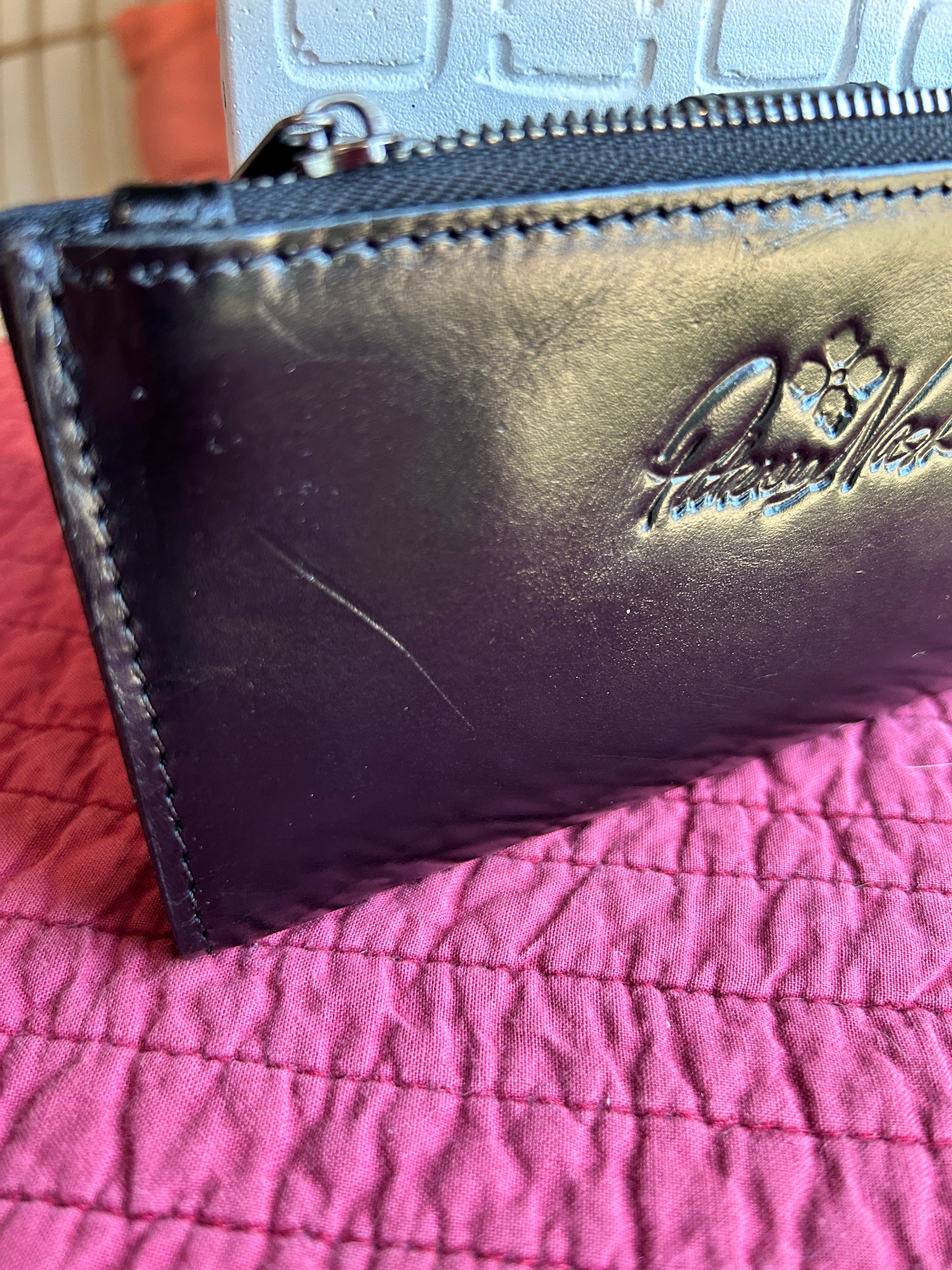 Patricia Nash Black leather bifold wallet (pre-owned)