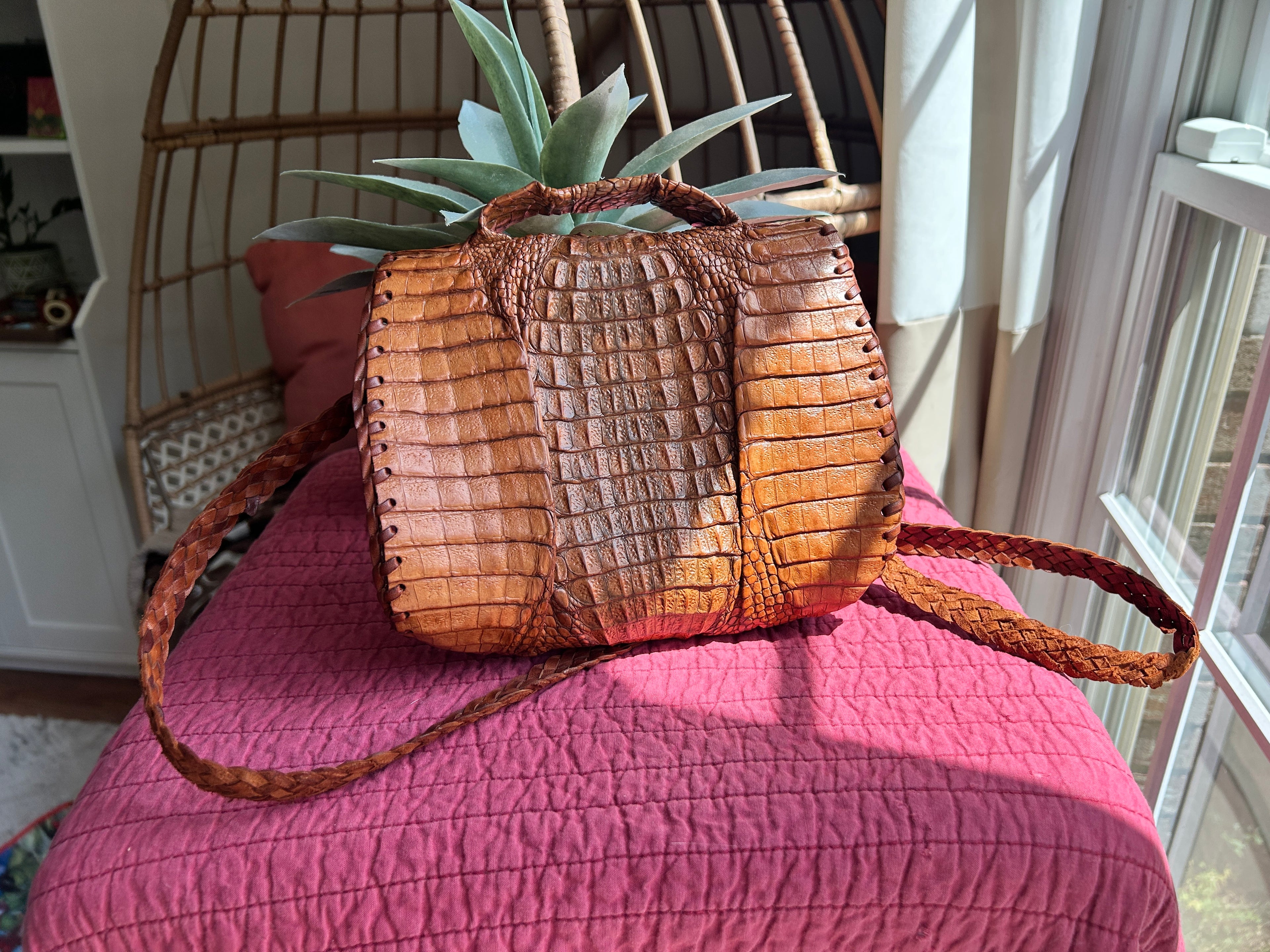 Vintage Alligator Leather Bag