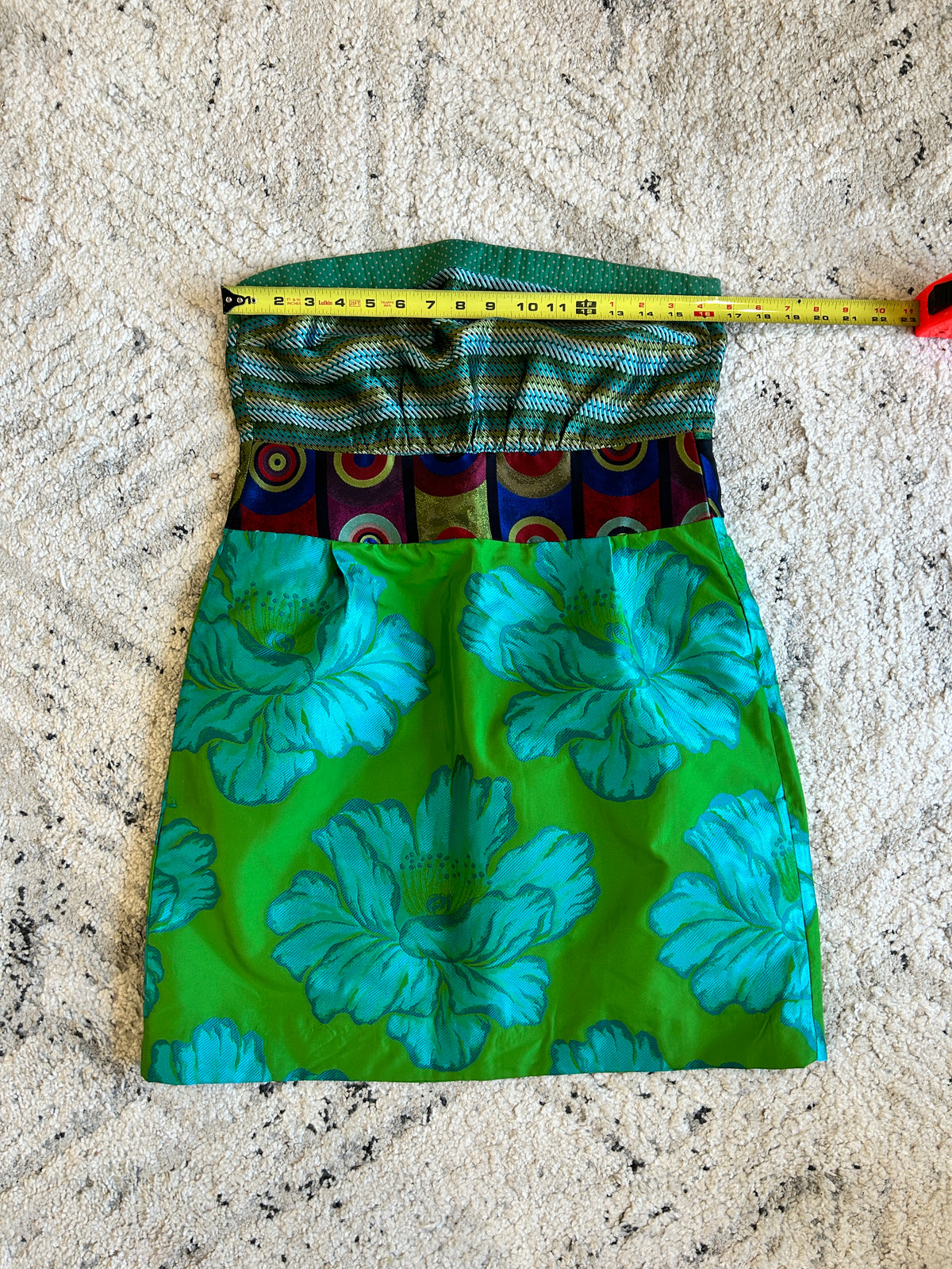 Desigual Strapless Mixed-Print Floral Dress EUR sz 44 US sz 12